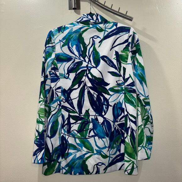 Joseph Ribkoff Tropical Leaf Print Blazer Jacket – Size 2 - Picture 5 of 15